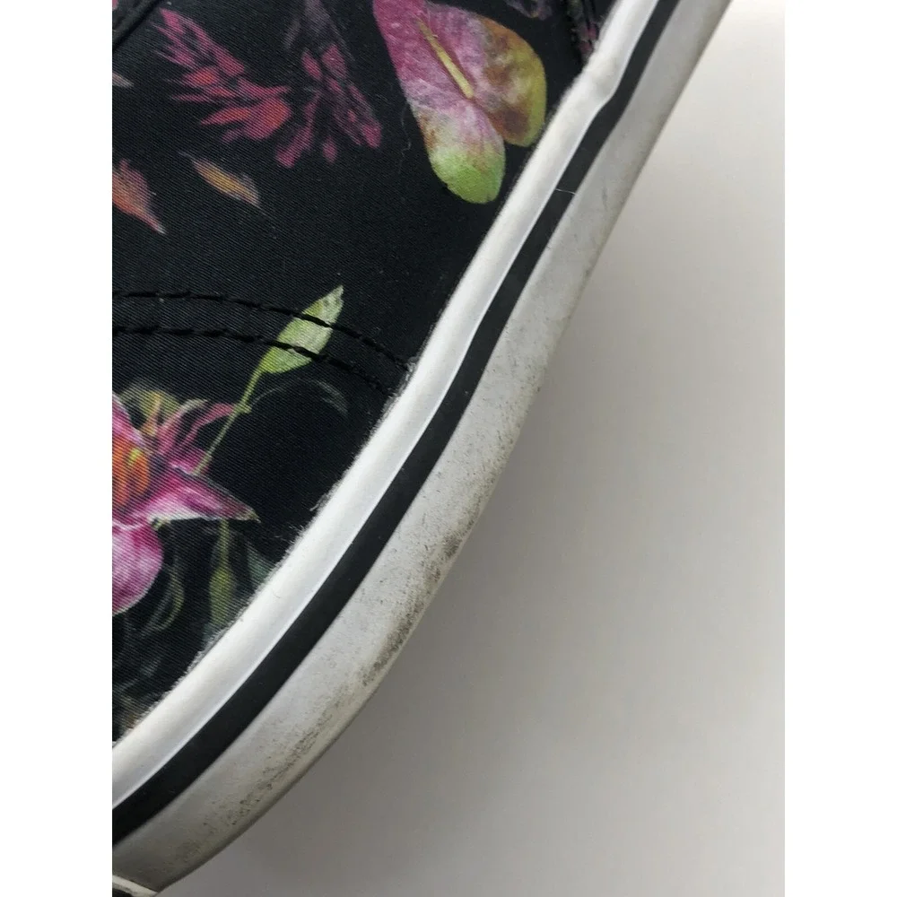 Vans Tropical Floral Black Bloom Canvas Sneakers Shoes Women's 8/Men's 6.5 - Picture 11 of 11
